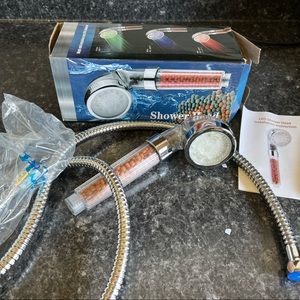 Ion spa shower head with minerals. New in box.